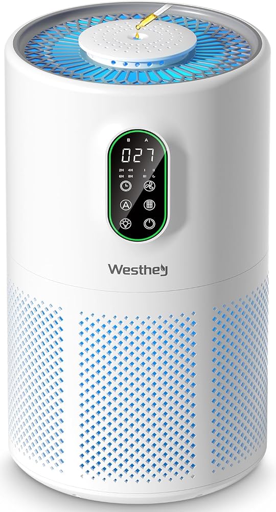 WESTHEY H13 HEPA Air Purifier for Home up to 1650 Sq Ft Washable Pre-Filter
