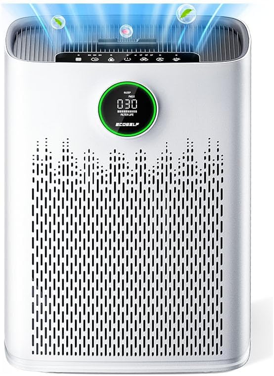 Air Purifiers for Home Large Room, Up to 2400 Ft² with True HEPA Filter, HAP603, White